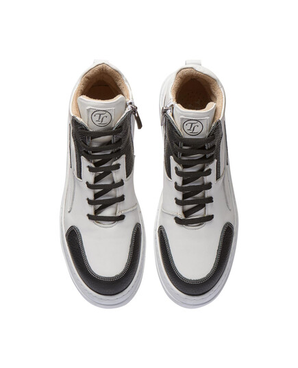 Ботинки бело-черного цвета (арт.LEO-3164SA-WH-BL), Цвет: білий/чорний, Размер: 35, изображение 2