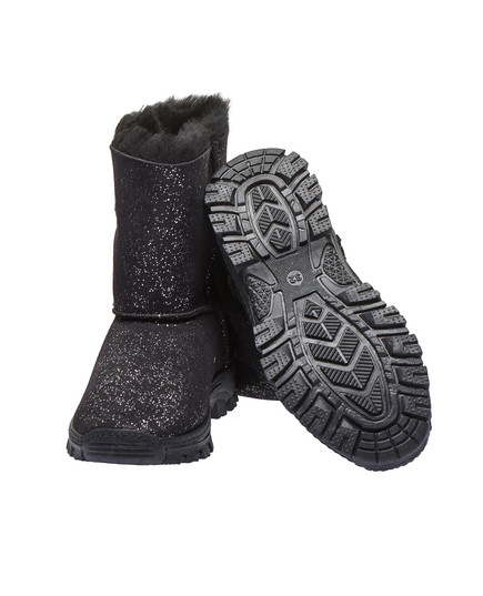 Зимові чоботи для дівчаток Theo Leo чорного кольору, Колір: чорний блискучий, Розмір: 35, зображення 4