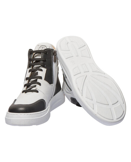 Ботинки бело-черного цвета (арт.LEO-3164SA-WH-BL), Цвет: білий/чорний, Размер: 35, изображение 4