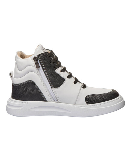 Ботинки бело-черного цвета (арт.LEO-3164SA-WH-BL), Цвет: білий/чорний, Размер: 35, изображение 3