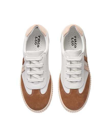 Кеды Theo Leo белого и бежевого цветов, Цвет: білий/бежевий, Размер: 37, изображение 3