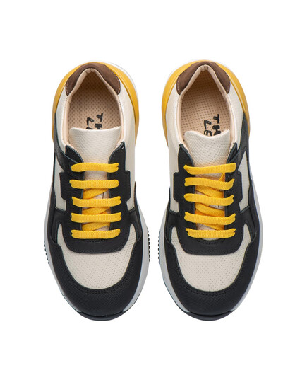 Кроссовки детские Theo Leo желто-черного цвета  (LEO-3464), Цвет: бежевий/чорний/жовтий, Размер: 31, изображение 2