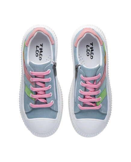 Кеды Theo Leo голубого цвета (LEO-3425), Цвет: блакитний/кольоровий декор, Размер: 31, изображение 2