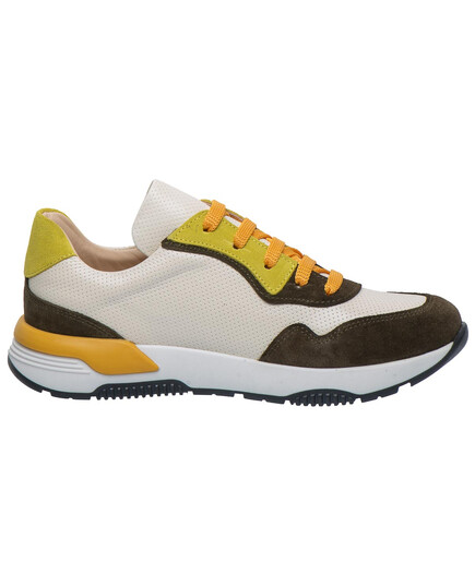 Кросівки дитячі Theo Leo бежевого, жовтого та коричневого кольорів (LEO-3373), Колір: бежевий/хакі/лайм, Розмір: 34, зображення 3