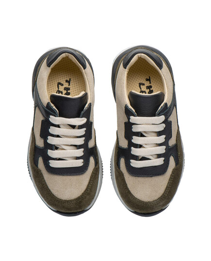 Кросівки дитячі Theo Leo у поєднанні хакі, бежевого та чорного кольорів  (LEO-3464), Колір: чорний/бежевий/хакі, Розмір: 28, зображення 3