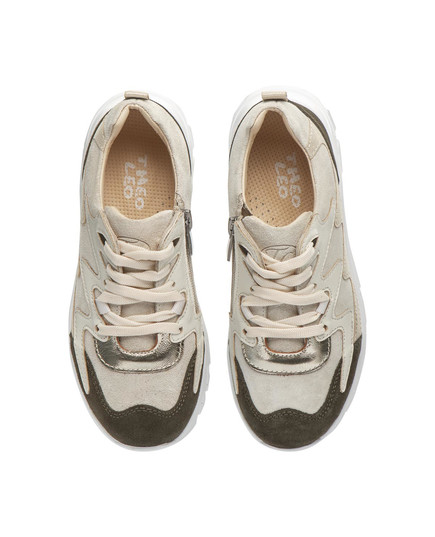 Кроссовки для девочек Theo Leo бежевого цвета (LEO-2776 BEIG), Цвет: оливковий/бежевий, Размер: 37, изображение 3