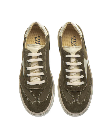 Кеды для мальчиков Theo Leo хаки цвета, Цвет: хакі/білий, Размер: 36, изображение 3