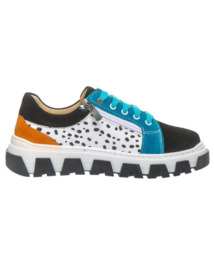 Кеди для дівчаток Theo Leo мікс кольорів (LEO-3402 BL-DOT), Колір: чорний/принт леопард, Розмір: 38, зображення 2