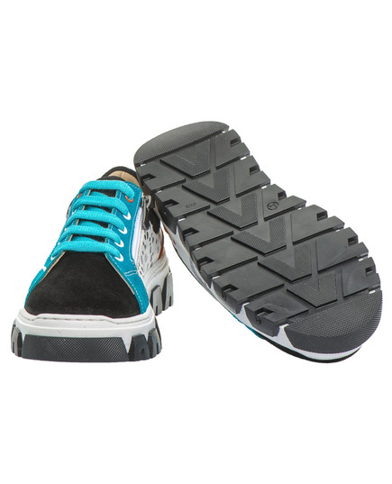 Кеди для дівчаток Theo Leo мікс кольорів (LEO-3402 BL-DOT), Колір: чорний/принт леопард, Розмір: 38, зображення 4