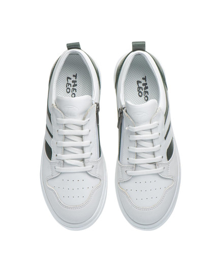 Кеды для мальчика Theo Leo белого и графитового цветов (LEO-3444 WH-SM), Цвет: білий/графітовий, Размер: 34, изображение 2