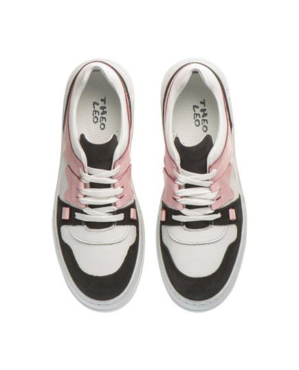 Кеды для девочек Theo Leo белого, розового и черного цветов (LEO-3445 WH-BL), Цвет: білий/чорний/рожевий, Размер: 33, изображение 2