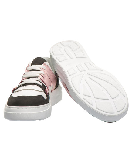 Кеды для девочек Theo Leo белого, розового и черного цветов (LEO-3445 WH-BL), Цвет: білий/чорний/рожевий, Размер: 33, изображение 4