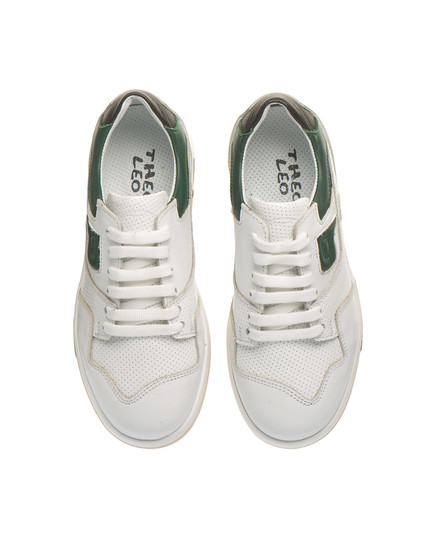 Кеды для мальчика Theo Leo бело-зеленого цвета, Цвет: білий/зелений, Размер: 26, изображение 3