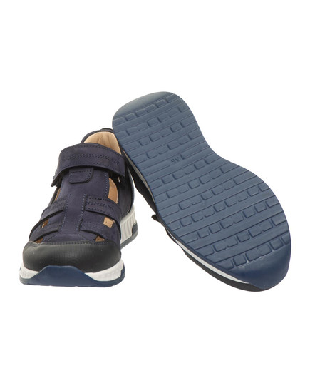 Мокасины для мальчиков Theo Leo темно-синего цвета, Цвет: т.синій, Размер: 32, изображение 3