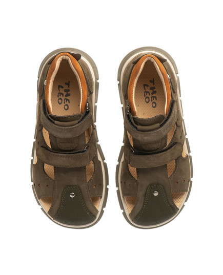 Босоніжки для хлопчиків Theo Leo хакі кольору (LEO-T007 KH), Колір: хакі, Розмір: 22, зображення 3