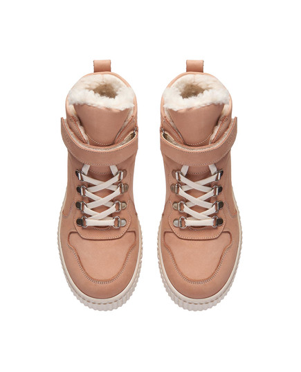 Зимние ботинки для девочек Theo Leo пудрового цвета, Цвет: пудра, Размер: 36, изображение 3