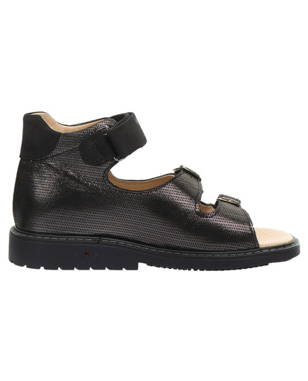 Босоніжки для дівчаток Theo Leo чорного кольору (LEO-S687 ANT), Колір: антрацит, Розмір: 35, зображення 2