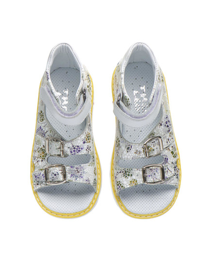 Босоніжки для дівчаток Theo Leo білого кольору (LEO-S687 WH), Колір: білий/мікс/жовтий, Розмір: 28, зображення 2