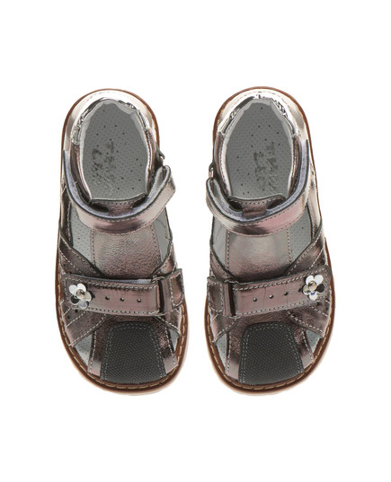 Босоніжки для дівчаток Theo Leo бронзового кольору (LEO-2748 COLOR), Колір: бронзовий, Розмір: 27, зображення 4