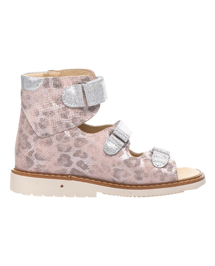 Ортопедичні босоніжки для дівчаток Theo Leo пудрового та срібного кольорів, Колір: пудра/срібний, Розмір: 27, зображення 2