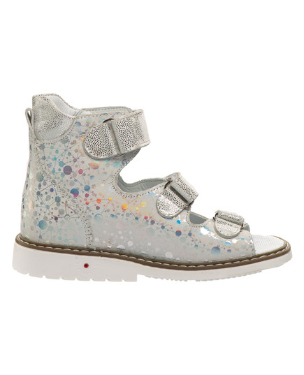 Ортопедические босоножки для девочек Theo Leo серебряного цвета, Цвет: срібний, Размер: 29, изображение 4