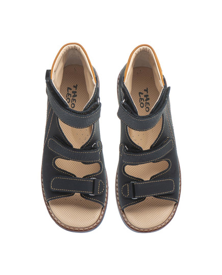 Ортопедические босоножки для мальчиков Theo Leo темно-синего цвета (LEO-297 NAV), Цвет: т.синій, Размер: 25, изображение 2