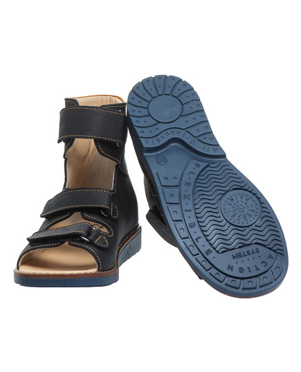 Ортопедические босоножки для мальчиков Theo Leo темно-синего цвета (LEO-297 NAV), Цвет: т.синій, Размер: 25, изображение 4