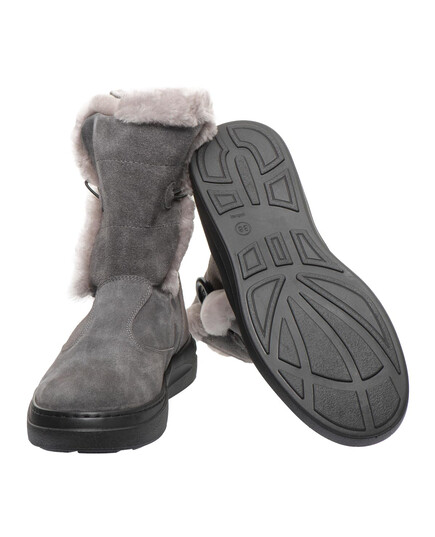 Зимние сапоги для девочек Theo Leo серого цвета (LEO-3176), Цвет: чорний, Размер: 33, изображение 4