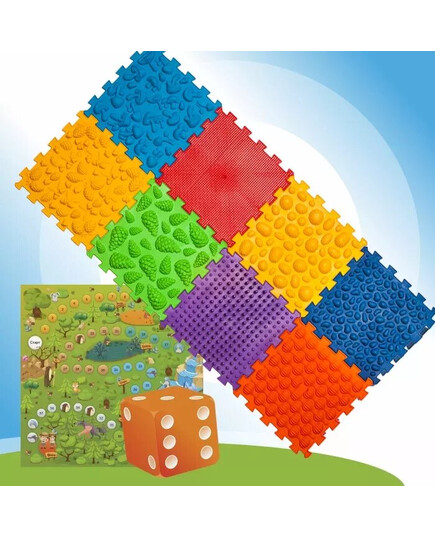 Массажный коврик Ortek Мега МИКС Пазлы из 8 элементов с игрой «Лесные приключения», ОЛВИ (Украина), изображение 11