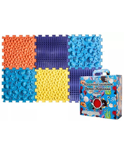 Масажний килимок Ortek МОРСЬКИЙ Пазли 6 елементів, ОЛВІ (Україна), зображення 2
