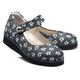 Туфлі для дівчаток Theo Leo чорного кольору, Колір: чорний/срібний малюнок, Розмір: 33