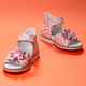 Босоножки для девочек Theo Leo белого и розового цветов, Цвет: рожевий/зебра, Размер: 24, изображение 4