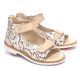 Босоножки для девочек Theo Leo бежевого цввета, Цвет: бежевий/змія, Размер: 23