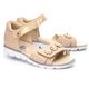 Сандалі для дівчаток Theo Leo бежевого кольору, Колір: бежевий/золото, Розмір: 26