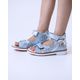 Босоніжки для дівчаток Theo Leo блакитного кольору, Колір: срібний/блакитний, Розмір: 27, зображення 5